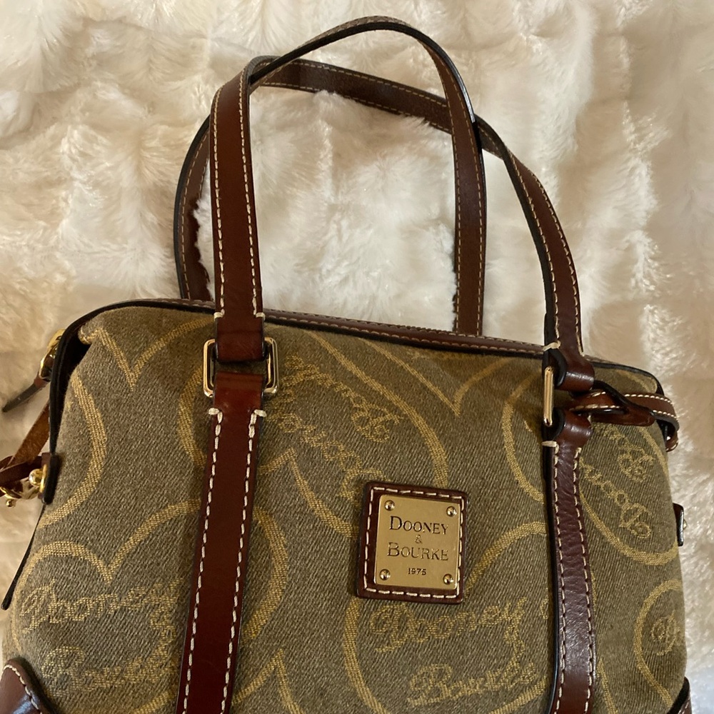 Vintage Cute Dooney & Bourke Brown and Tan Women's Small Satchel, nice fall bag